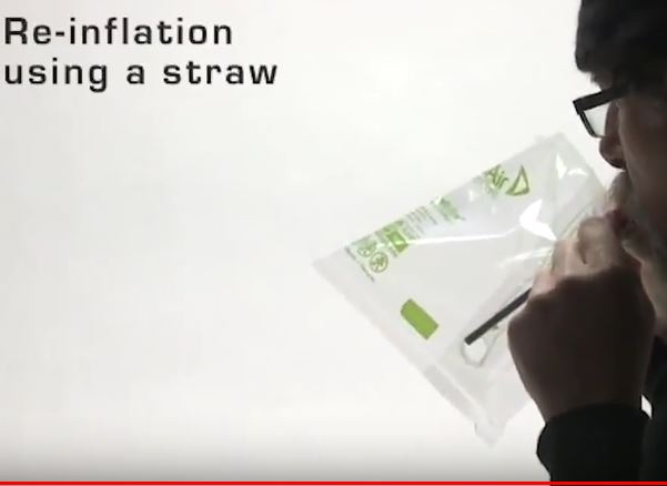Blow through the straw