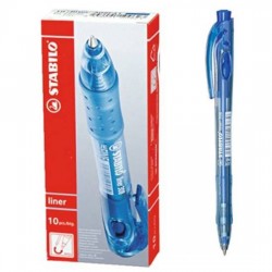 STABILO 308 Liner Retractable Fine Tip Ballpoint Pens (10s)