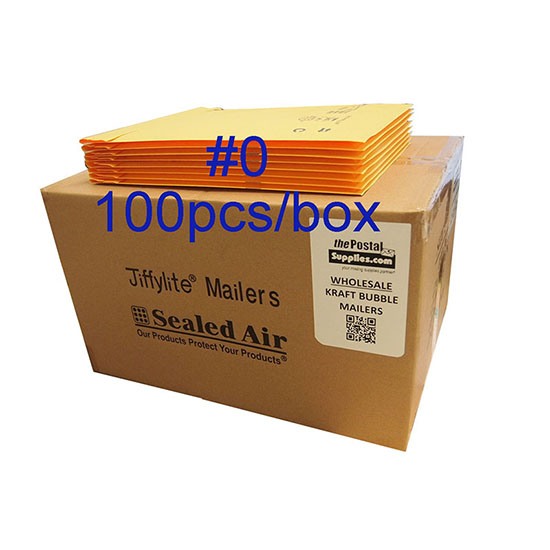 Jiffylite Kraft Bubble Mailer #0 (Wholesale)