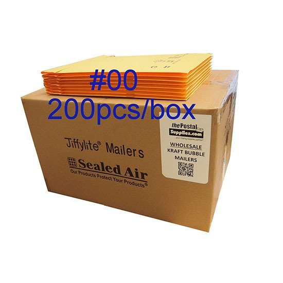 Jiffylite Kraft Bubble Mailer #00 (Wholesale)