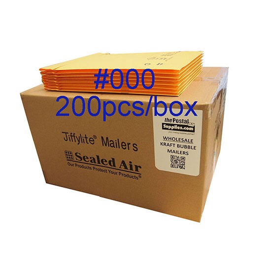 Jiffylite Kraft Bubble Mailer #000 (Wholesale)