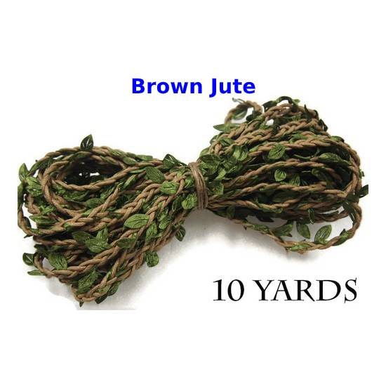 Jute Twine String with Leaves