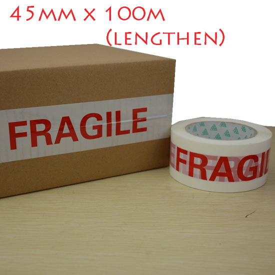 JUMBO Fragile Packing Tape 48mm x 100m