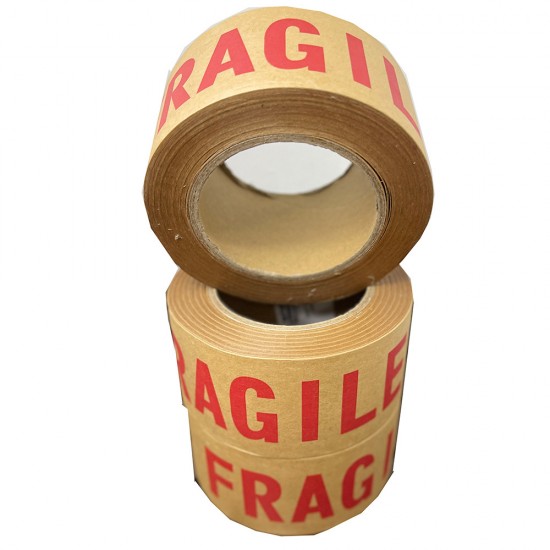 JUMBO Fragile Kraft Paper Tape 60mm