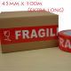 JUMBO Fragile Packing Tape 45mm x 100m