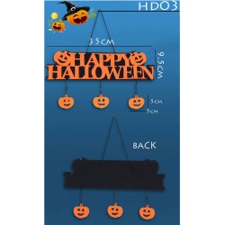 Halloween Pumpkin Hanging Sign with Happy Halloween Design – HD03