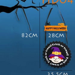 Halloween Witch Round Hanging Sign with Trick or Treat Design – HD04 Halloween Witch Round Hanging Sign with Trick or Treat Design – HD04