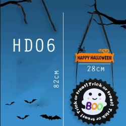 Halloween Ghost Round Hanging Sign with BOO Trick or Treat Design – HD06 Halloween Ghost Round Hanging Sign with BOO Trick or Treat Design – HD06