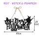 Halloween Witch & Pumpkin Hanging Sign with Black Glitter Design – HD7 Halloween Witch & Pumpkin Hanging Sign with Black Glitter Design – HD7