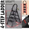 Firm & Strong Step Steel Stool 3-Step 4-Step Ladder 