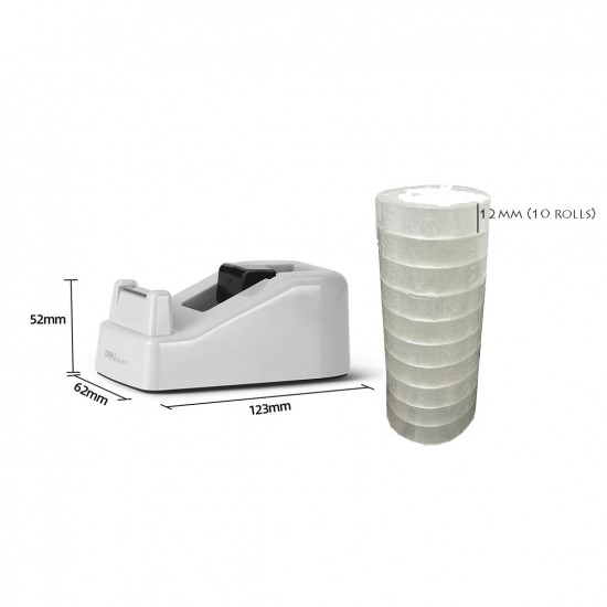 Deli E811 Mini Tape Dispenser | Desktop Tape Holder for 18mm Tape | Singapore Deli E811 Mini Tape Dispenser | Desktop Tape Holder for 18mm Tape | Singapore