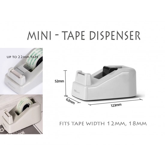 Deli E811 Mini Tape Dispenser | Desktop Tape Holder for 18mm Tape | Singapore Deli E811 Mini Tape Dispenser | Desktop Tape Holder for 18mm Tape | Singapore
