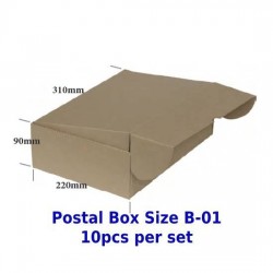 Postal Box Size B-01 - 10pcs per set (Pre-Order; No Exchange/ Return)