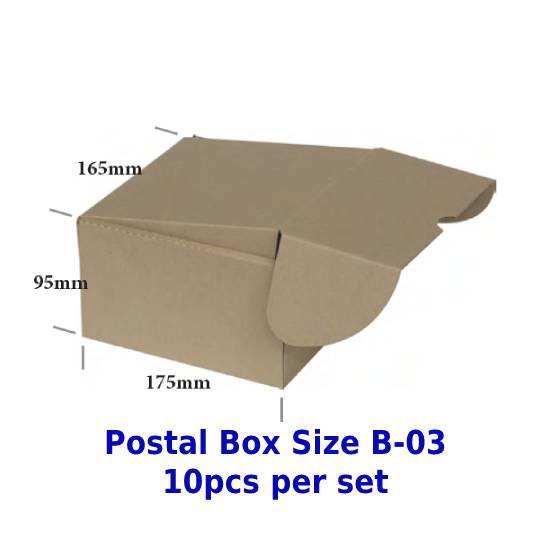 Postal Box Size B-03 - 10pcs per set (Pre-Order; No Exchange/ Return)