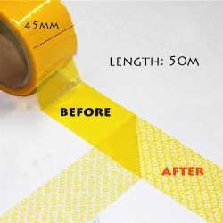 Tamper-Evident Security Sealing Packing Tape [YELLOW]