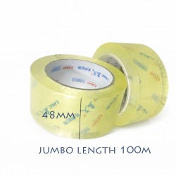 Jumbo Silent Clear OPP Packing Tape 48mm x 100m – Extra Long Heavy Duty Carton Sealing Tape Singapore