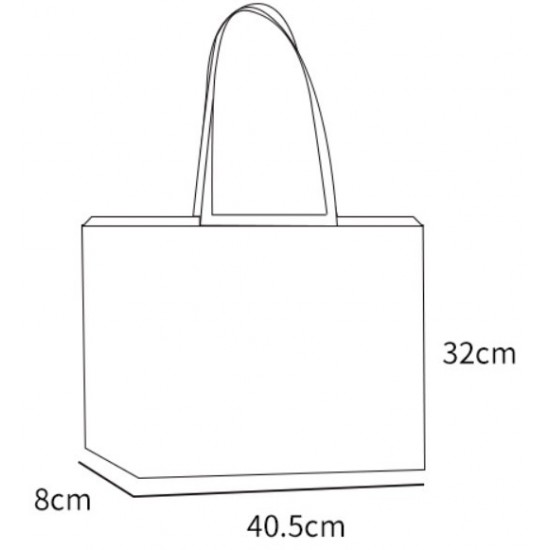 Eco-Friendly Reusable Cotton Tote Bag with Zip & Inner Lining - Autumn