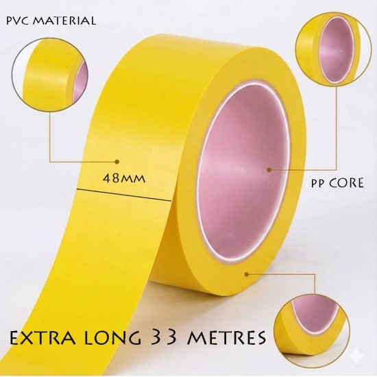 Floor Marking PVC Tape 48mm x 33m | Warehouse & Safety Floor Line Tape Singapore Floor Marking PVC Tape 48mm x 33m | Warehouse & Safety Floor Line Tape Singapore