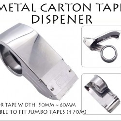 Heavy Duty Carton Tape Dispenser – Packing Tape Gun for 48mm / 60mm OPP Tapes (Extra Wide)
