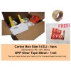 [Bundle] Moving Carton Box Size 5 + OPP Clear Tape 48mm + Free Gifts