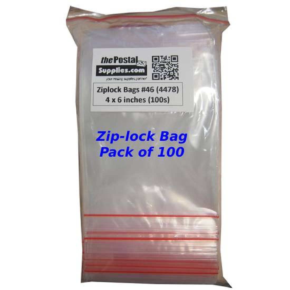 thumbnail image 2 of 100 Pack 4x6 Inch Ziplock Bags With Clear Window - Resealable Storage For Jewelry & Small Items 2 of 12