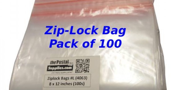 Zip-lock Bag, size 12x18 cm, thickness 0,05 mm, 100 pc/ 1 pack [HOB-239841]  - Packlinq
