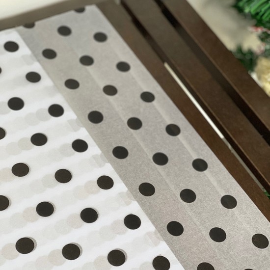 20pcs Designer Printed Tissue Wrapping Papers - B/W Dots