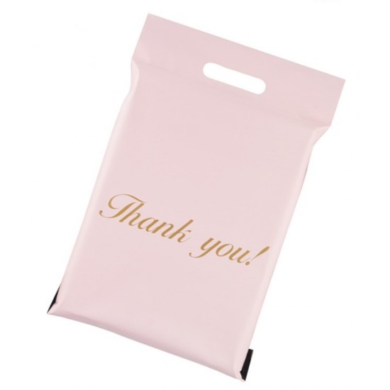PolyMailer Bags with Handle [Pink Thank You]