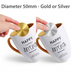 50mm Writable Round Stickers | Gold or Silver Label Stickers (40pcs/Set) Singapore