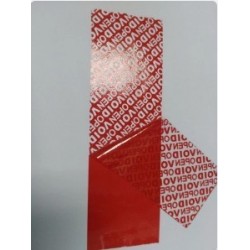Tamper Evident Security Warning Sticker Label – Total Transfer Red Void Seal Sticker 125 x 25mm | Standard Open Void Security Label