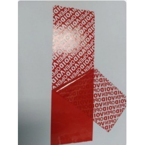 Tamper Evident Security Warning Sticker Label – Total Transfer Red Void Seal Sticker 125 x 25mm | Standard Open Void Security Label