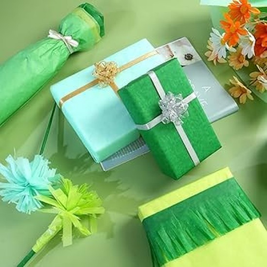 Green Wrapping Tissue Papers 50x70cm (17gsm) Green Wrapping Tissue Papers 50x70cm (17gsm)