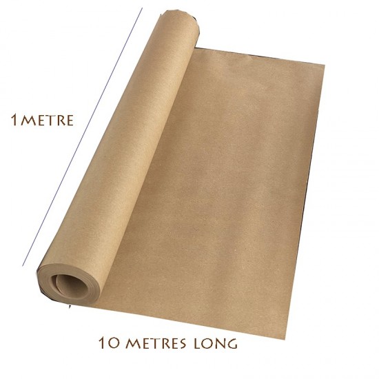 1m Eco-Friendly Recyclable Brown Kraft Paper 80gsm in Roll