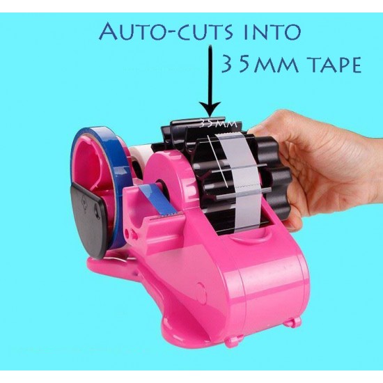 4-in-1 Multi-Purpose Tape Cutter Bench Dispenser | Automatic Tape Dispenser for Packing, Office & Craft Use