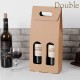 Eco-Friendly Recyclable Thick Kraft Paper Wine Bottle Carrier Bag