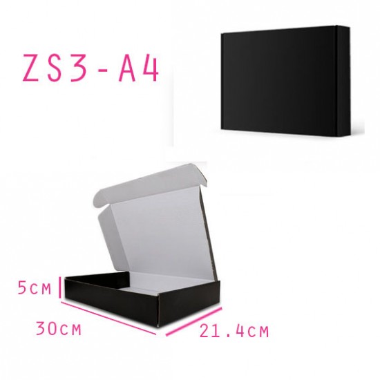 BLACK Postal Mailing Pizza Folding Box Size DC-ZS3-A4