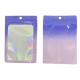 Thick Coloured Backing with Clear Front Ziplock Bags Ombre Purple