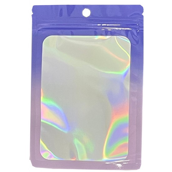 Thick Coloured Backing with Clear Front Ziplock Bags Ombre Purple