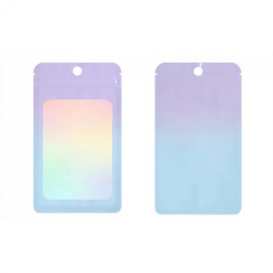 Thick Coloured Backing with Clear Front Ziplock Bags Ombre Lilac