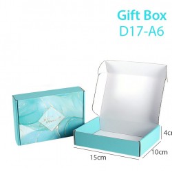Elegant Marbled Turquoise Gift Box & Mailer (D17 Series) - SG Stock