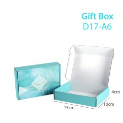 Elegant Marbled Turquoise Gift Box & Mailer (D17 Series) - SG Stock