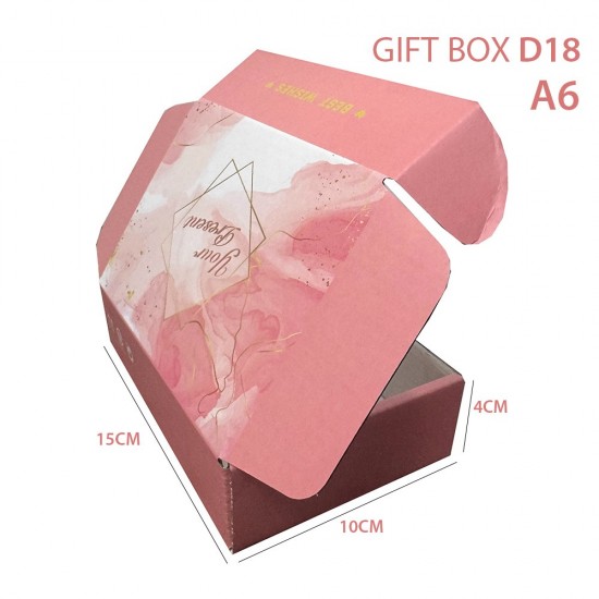 Elegant Pink Watercolor Mailer Small Gift Box with Gold Foil | D18 Series Premium Gift Packaging Elegant Pink Watercolor Mailer Small Gift Box with Gold Foil | D18 Series Premium Gift Packaging