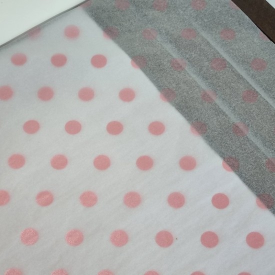 20pcs Designer Printed Tissue Wrapping Papers - Sweet Pink Dots