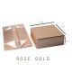 Ez-Fold Designer Rigid Rectangular Gift Box w/Magnetic Closure-ROSE GOLD