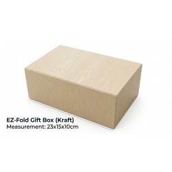 EZ-Fold Luxury Magnetic Gift Box 23x15x10cm | Premium Rigid Folding Gift Box Singapore [KRAFT]