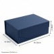 EZ-Fold Magnetic Gift Box Singapore (23x15x10cm) | Premium Gift Packaging [Navy Blue]