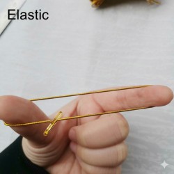 Gold Metallic Elastic Tag Loops with Barbed Ends – Pre-Cut Strings for Hang Tags (50pcs) Gold Metallic Elastic Tag Loops with Barbed Ends – Pre-Cut Strings for Hang Tags (50pcs)