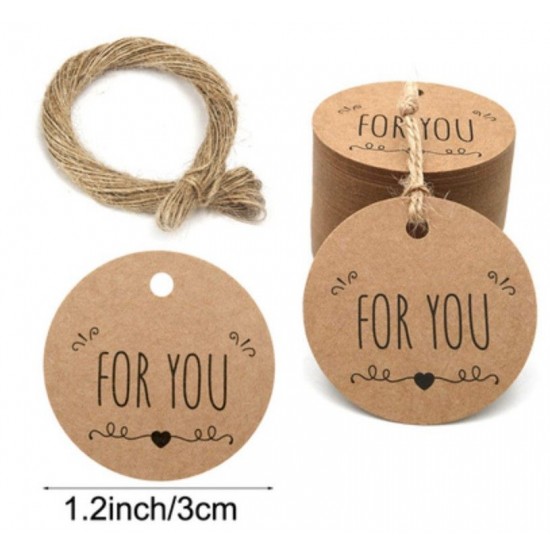 Kraft Round Gift Tag with strings GT02