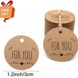 Kraft Round Gift Tag GT02 (with 10yards string)