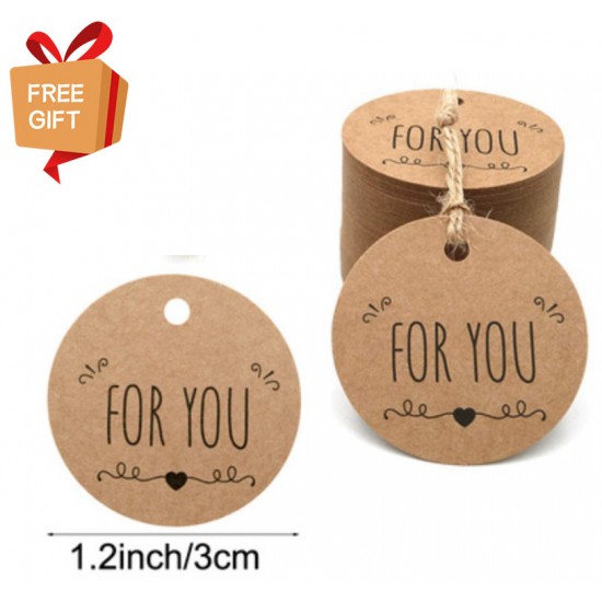 Kraft Round Gift Tag GT02 (with 10yards string)
